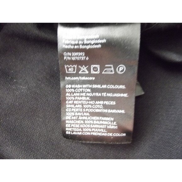 H&M Shirt Mens Size Small Regular Fit Black Corduroy Button Down Collar - Picture 10 of 11